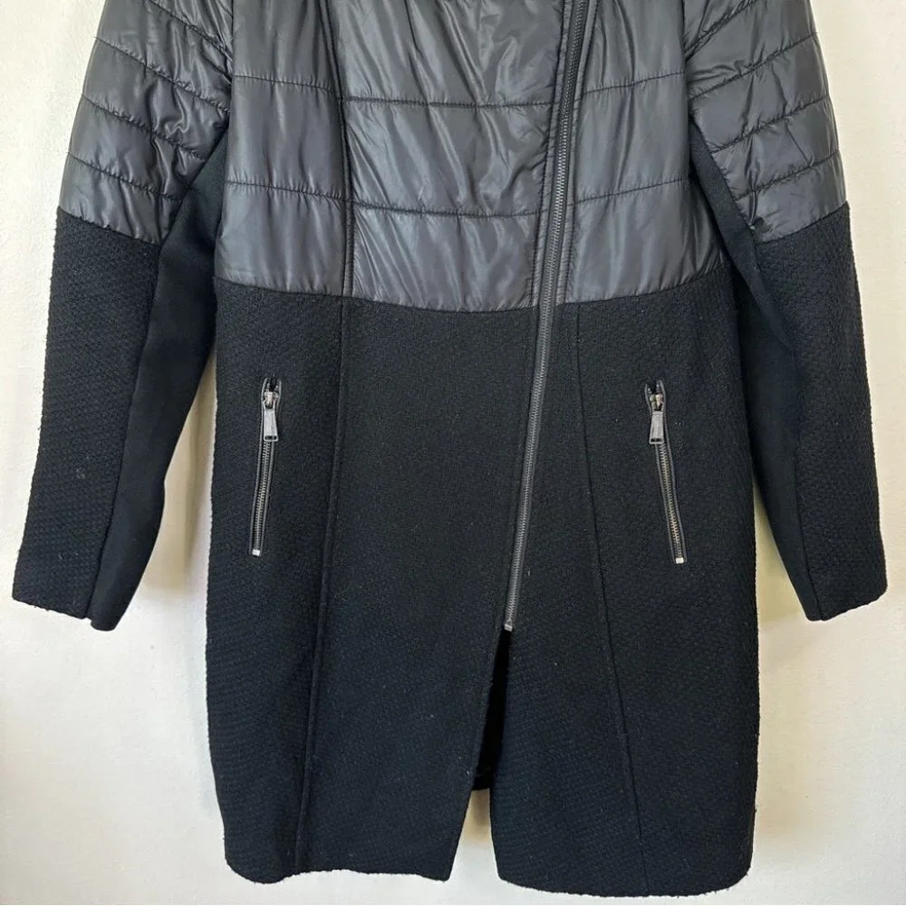 BCBGeneration Quilted Textured Long Asymmetric Zipper Jacket - Picture 7 of 16